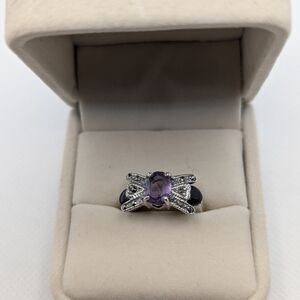 Silver and Amythset Women's Ring